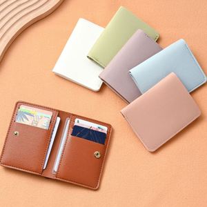 Cartera de Cuero PU con Botón a Presión, Funda Simple y Delgada para Tarjetas, para Licencia de Conducir, Tarjetas, Efectivo e Identificación - Product Image 1