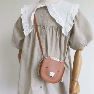 Nuevo lindo oso Pu bolsa boca cordón hecho a mano bolso de hombro para niños Mini bandolera niños niñas - Product Image 5