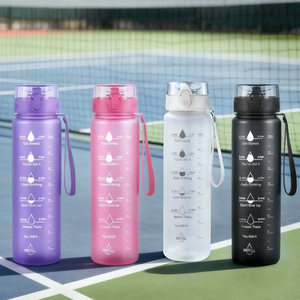 Frosted Leakproof Flip Top 1050ml Portable <strong>Water</strong> <strong>Bottle</strong> <strong>Carry</strong> <strong>Strap</strong> <strong>for</strong> Gym Outdoor Cycling Fitness Direct Drinking Eco-Friendly - Product Image 3