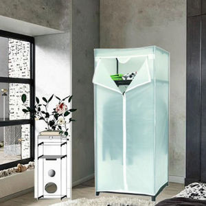 WUHUAN שני מדפים קטן נייד לבן בד בד מלתחת ארון - Product Image 2