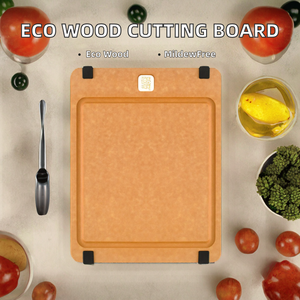 0.6cm Eco-friendly Mildew Proof Kitchen Accessories <b>Wood</b> Fiber Chopping Board Juice Groove Dishwasher Safe - Product Image 2