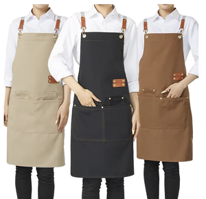 Delantal de Cocina Unisex con Logotipo Personalizado, Uniforme de Chef y Camarero de Lona, Secado Rápido, Transpirable y Lavable para Cafeterías y Restaurantes Comerciales - Product Image 4