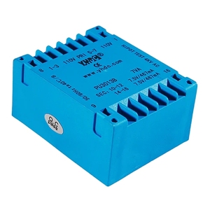 YHDC 8VA หม้อแปลงแยกวงจรแบบแบนชนิดสเต็ปดาวน์ AC แบบสองช่องสัญญาณ 110V/115V พร้อมเอาต์พุต 6V/9V/12V/24V รุ่น PU3013B ความสูงต่ำ - Product Image 1