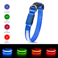 Pas cher prix personnalisé collier de chien led accessoires pour animaux de compagnie chat et chien collier led