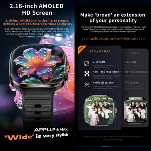 Montre connectée LOKMAT <span class=keywords><strong>APPLLP</strong></span> <span class=keywords><strong>6</strong></span> Max 4G, processeur quadricœur SC8541E, 3 Go + 32 Go, Android 8.1, appel vidéo, fréquence cardiaque (noir) - Product Image 3