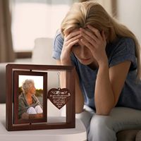 Cadeaux commémoratifs pour la perte de maman, cadeau de la fête des mères pour maman au paradis, cadre photo de commémoration, convient aux photos de 4x6 pouces