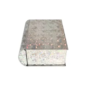 책 모양 레이저 인쇄 선물 화장품 포장 금속 주석 상자