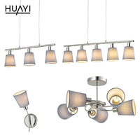 HUAYI China Moderne Pendel leuchte Lobby Beleuchtung Metall Lampen schirm Hängende moderne Kronleuchter Pendel leuchte