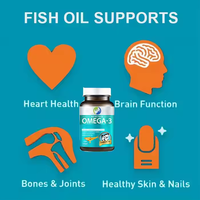 Suplemen Halal Ausreson OEM Omega-3 Minyak Ikan Kapsul Vegan Omega-3 6 9 500mg 1000mg Omega 3 Minyak Ikan Softgel Kapsul
