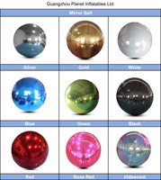 Ballons de fête en PVC argenté à effet miroir, boule disco gonflable, boule miroir pour la décoration de scène, vente chaude