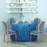 Topfinel — nappe de Table ronde brillante, couleur Champagne uni, à paillettes, pour mariage