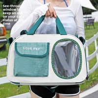 Sac de transport pour animaux de compagnie, style sac à dos, fermeture éclair, portable, respirant, en polyester-coton, coussin amovible, pliable, pour chien et chat