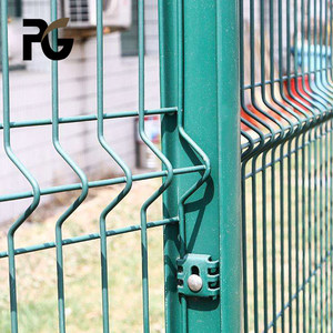 6 kaki 7 kaki pagar taman luar ruangan 3d pagar keamanan 3d gerbang pagar keamanan dengan pos persik - Product Image 2