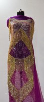 Meilleur Prix Exportation Tissu en Dentelle Fait Main avec Perles Décoratives Multicolores Taille Personnalisable pour Panneaux Avant et Arrière Tenues de Soirée