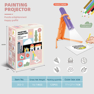发光二极管投影涂鸦画板玩具儿童艺术绘画投影仪灯儿童教育学习玩具套装 - Product Image 6