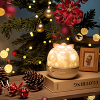Projecteur d'étoiles pour enfants, lampe d'ambiance pour bébé, cadeau de Noël, rechargeable par USB, lampe de nuit rotative pour chambre à coucher, lumière musicale colorée
