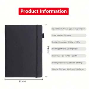Wholesale Personalised logo A4 A5 A6 <b>Note</b> <b>Book</b> Custom Print PU Leather Hardcover Journal Diary Notebook - Product Image 3