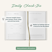 Carnet de Manifestation de Bien-être, Journal de Pleine Conscience et de Soins Personnels, avec Couverture Rigide Personnalisée et Reliure Spirale