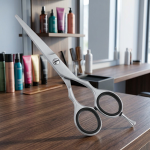 Ciseaux de coiffure professionnels en acier inoxydable 440C, pointe acérée, pour droitiers, manche long - Product Image 2
