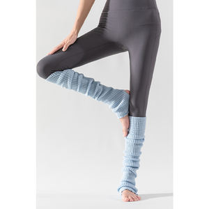 Keluaran baru penghangat kaki Slouch wanita hangat musim dingin lembut tumit akrilik lubang di atas lutut penghangat kaki untuk balet Pilates Yoga - Product Image 4