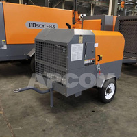 Compresseur d'air à vis à moteur diesel portable APCOM 7bar 4.5m3/min 37kw