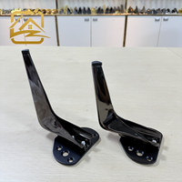 Metallische Niedrige Tischbeine 16/18cm Premium Konische Schwarze Sofabeine aus Metall mit Lochplatte Schrankbeine Möbelbeine Bettbeine