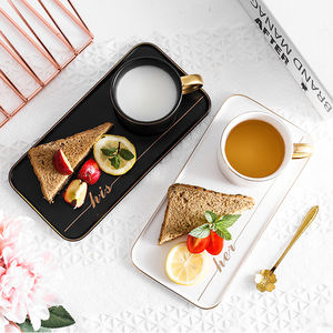 แก้วมัคเซรามิกสีขาว,แก้วกาแฟเซรามิกและจานรองสินค้ามาใหม่ตามสั่งสำหรับใช้ในบ้าน - Product Image 3