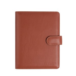 Carnet de notes en cuir A5 taille 6 anneaux avec stylo - Product Image 1