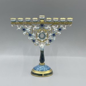 <span class=keywords><strong>Candelabro</strong></span> Decorativo <span class=keywords><strong>Judío</strong></span> de Hanukkah, de Metal Esmaltado, de Nueve <span class=keywords><strong>Brazos</strong></span>, para Velas, Venta al Por Mayor, Directo de Fábrica - Product Image 3