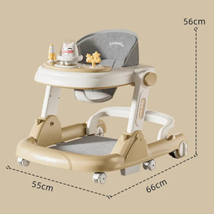 Andador Plegable para Bebés <span class=keywords><strong>con</strong></span> Luces Musicales, Juguete Educativo para Sentarse y Ponerse de Pie, Andador <span class=keywords><strong>con</strong></span> Ruedas y Asiento para Niños - Product Image 6