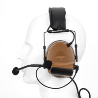 WADSN WZ041 Headset Taktis Peredam Kebisingan Aktif Over-Ear dengan Perlindungan Pendengaran, Kabel, 2 Baterai AA, Penggunaan Luar Ruangan, Mikrofon