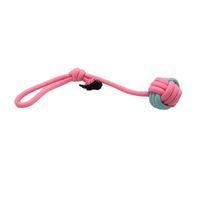 Ensemble de jouets à mâcher pour chien de luxe rose mignon et résistant avec balle en corde robuste pour la dentition des chiots