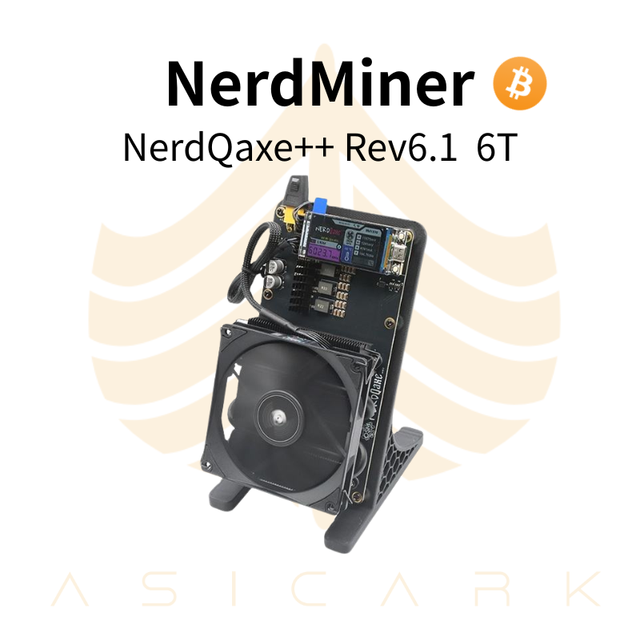 ASICARK | Entry Level NerdMiner NerdQaxe++ Rev6.1 6T 100W Energy Saving Desktop Low-Cost Trial ASIC Miner