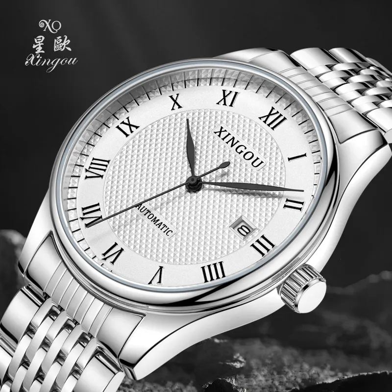 OEM/ODM jam tangan otomatis kedap air baja tahan karat jam tangan Tissots desain mewah sederhana pria jam tangan mekanis klasik