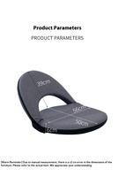 Coussin de siège pliant avec support dorsal, chaises de sol pliantes, coussin de siège de stade inclinable réglable pour le camping en plein air