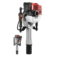 Mesin Pemancang Tiang Portabel Bertenaga Bensin Efisiensi Tinggi 2.4KW Diameter 50mm-100mm dengan Gearbox Mesin dan Bantalan Bergaransi 1 Tahun