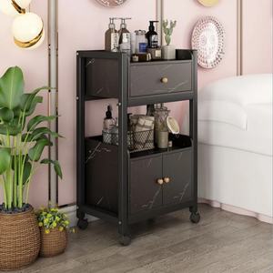 Meubles de salon de dernière génération, chariot de salon doré, chariot de beauté amovible, chariot de rangement pour le maquillage - Product Image 2