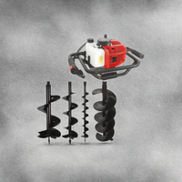 Tarière thermique 52CC pour le forage de trous d'implantation d'arbres, machine de terrassement pour usage agricole, tarière pour applications en jardin et ranch