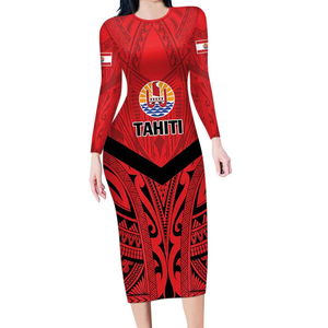 <span class=keywords><strong>Robe</strong></span> longue à imprimé intégral de Tahiti, manches longues, élégante, <span class=keywords><strong>pour</strong></span> <span class=keywords><strong>femme</strong></span> - Product Image 3