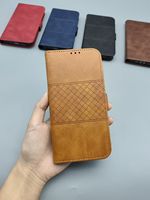 Étui de téléphone en cuir magnétique à rabat gaufré pour iPhone 16 Pro Max Plus 17 Air 15 17e 18 A53 avec porte-cartes et fonction portefeuille