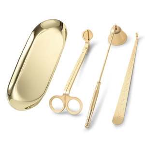 Extincteur Dipper Plateau Ensemble Bougie Soins <span class=keywords><strong>Cuivre</strong></span> Acier Mèche Bougeoirs Accessoires Outils Kit - Product Image 1