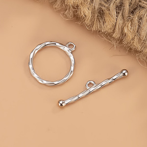 Sept usines de bijoux proposent des fermoirs ronds en argent S925 de 10 mm pour bracelets et colliers DIY. - Product Image 3