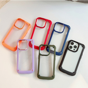 <span class=keywords><strong>Coque</strong></span> de téléphone portable antichoc à 4 coins pour <span class=keywords><strong>iPhone</strong></span> 15 14 Plus 13 12 <span class=keywords><strong>11</strong></span> pro max plus TPU Anti-chute Bumper Hard PC Cover Phone Shell - Product Image 1