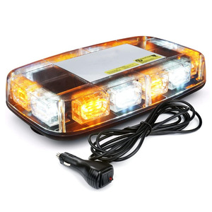 Luz LED Magnética para Techo, Color Ámbar Intermitente, Luz de Advertencia para Vehículos de Construcción, IP65, Material de PC, Alimentación Externa - Product Image 1