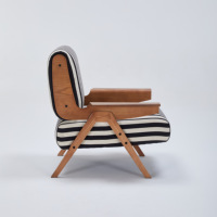 Mid-Century Modern Akzent-Esszimmerstuhl Massivholzrahmen Sessel Umweltfreundlich Langlebig für Apartment Zuhause Büro Fitnessraum Wohnzimmer
