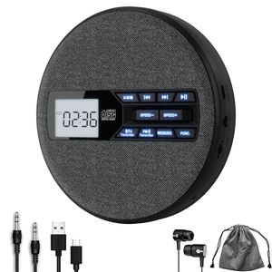 Reproductor de CD con Bluetooth Dual, Transmisor FM, <span class=keywords><strong>Boombox</strong></span> Portátil, Repetición A-B, Velocidad Variable, Reproductor de MP3 USB, Dispositivo de Audio con Acabado en Tela - Product Image 1