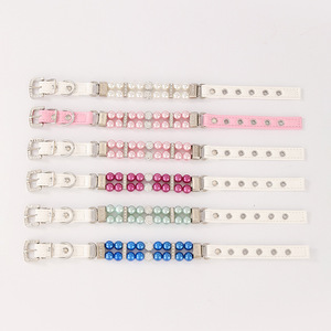 Collar y Correa de Lujo para Mascotas, en Cuero PU Sintético, Estilo Martingale, con Cuentas de Perlas Brillantes, para Perros Hembras de Raza Pequeña - Product Image 4