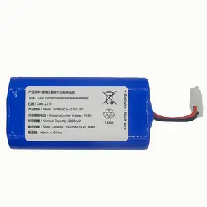 Robot penyapu Baterai untuk Xiaomi G1, daya kuat 14.4V 2600mAh Lithium Ion polimer Batt H18650CH-4S1P baterai pengganti