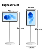 Écran d'affichage publicitaire commercial LCD électronique 27 pouces, mini téléviseur intelligent portable, signalisation numérique intelligente, vente chaude