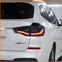 Pour BMW X3 G01 G08 2018 à 2021 : Ensemble de feux arrière à effet écaille de dragon, version noire, vente en gros, noir et rouge